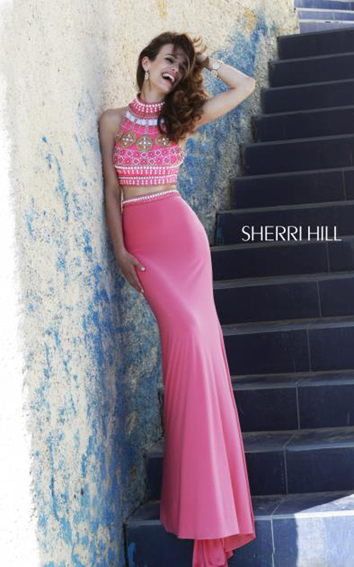 Sherri Hill 11068 Pink Sexy Two-piece Party Dress